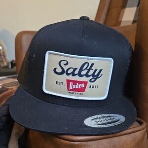 Salty Rodeo Black Snapback Hat